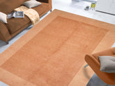handmade Modern Art Deco Brown Tan Hand Knotted RECTANGLE 100% WOOL area rug 8x11